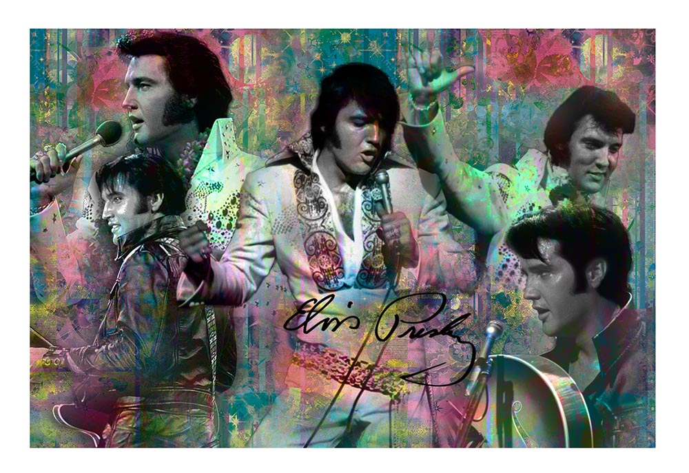 Elvis Postcard Colorful Collage | Mid-South Products