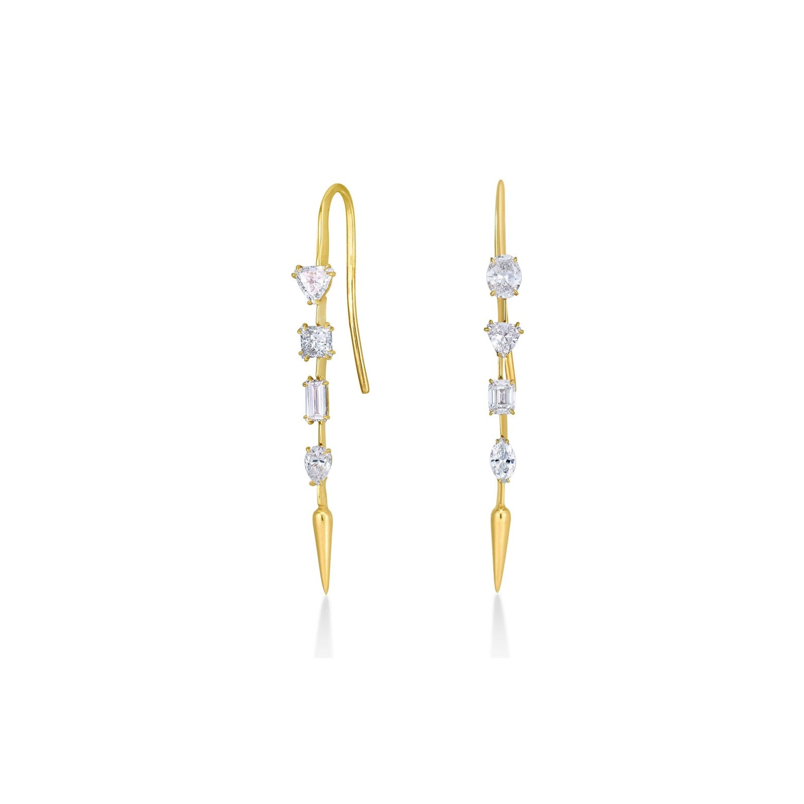 Diamond Foundry x AP Diamond Drop Earrings - AMANDA PEARL product image