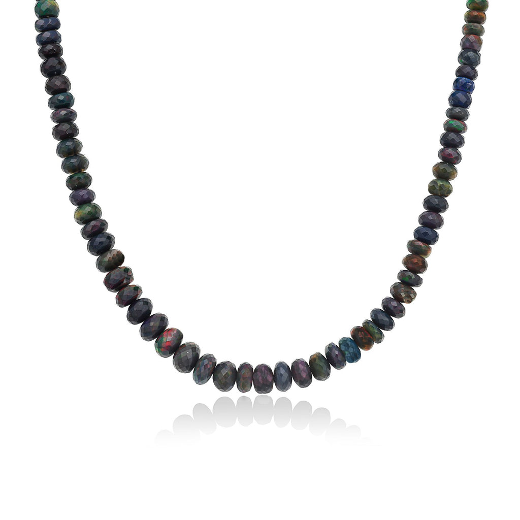 ethiopian black opal necklace