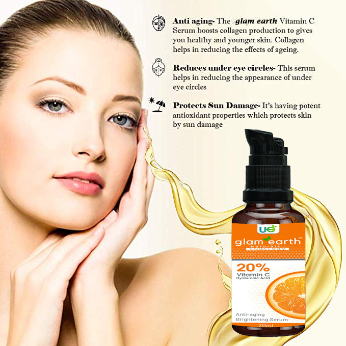 Brightening Skin Serum Hyper Pigmentation Dark Circles Vitamin C E Hyalouronic Acid Aloe Vera Premium