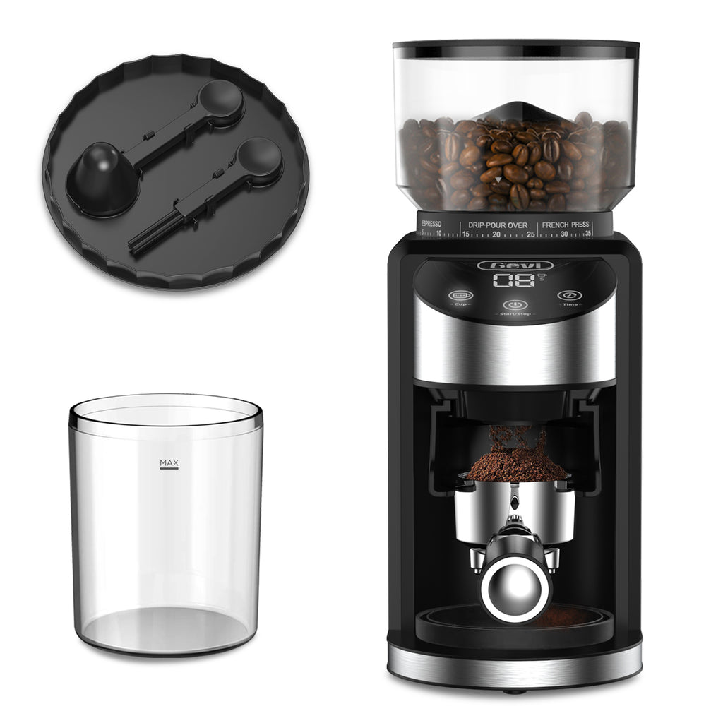 GEVI 10-Cup Programmable Grind and Brew Coffee Maker, Drip Coffee Make, Automatic  Coffee Machine with Built-In Burr Coffee Grinder 