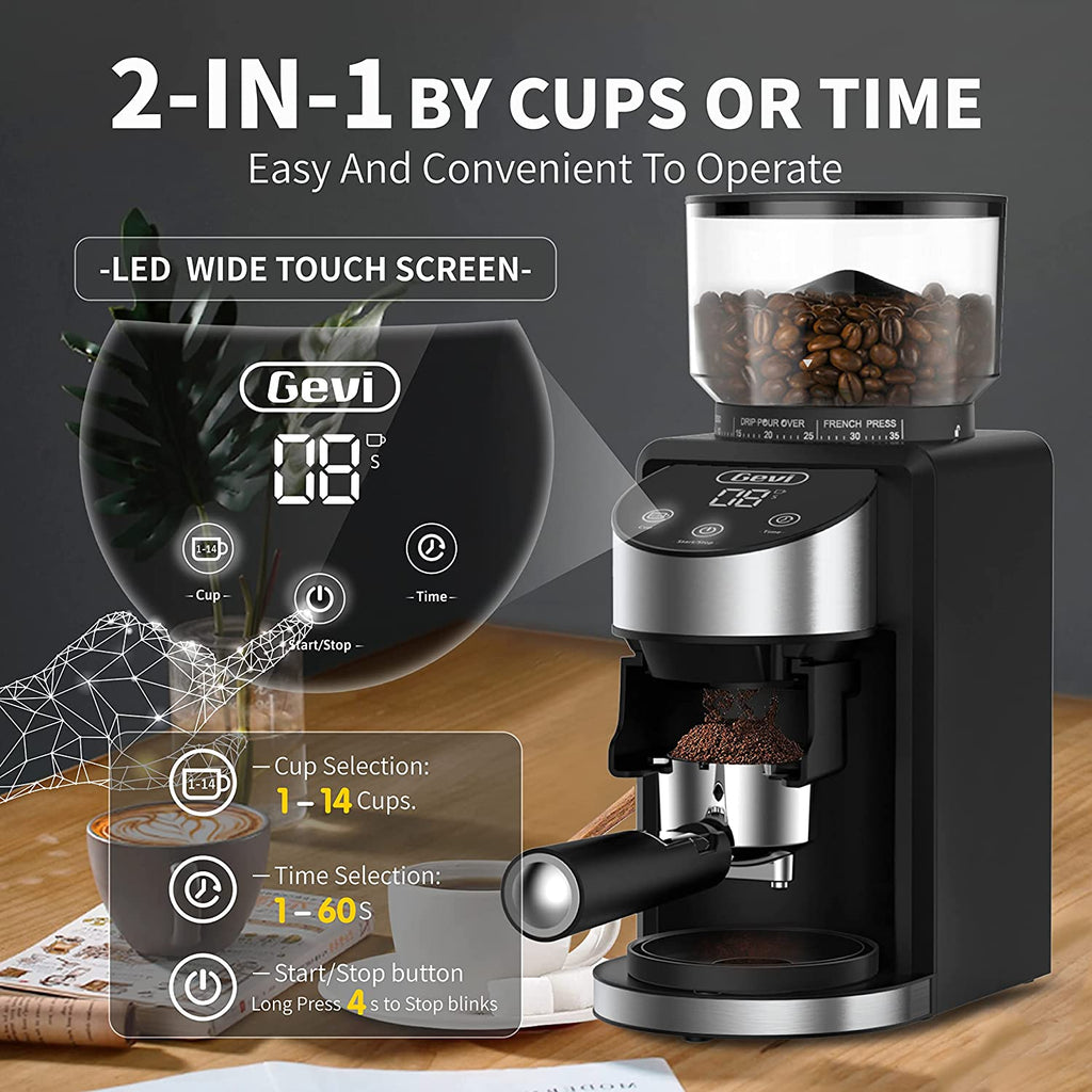 GEVI 10-Cup Programmable Grind and Brew Coffee Maker, Drip Coffee Make,  Automatic Coffee Machine with Built-In Burr Coffee Grinder 