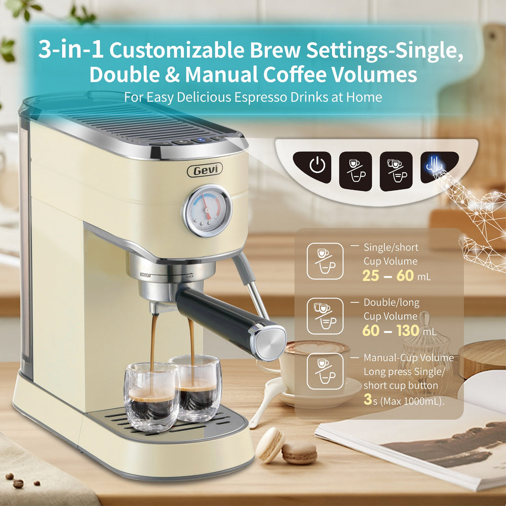 Gevi 3-in-1 Smart Espresso Coffee Machine – GEVI