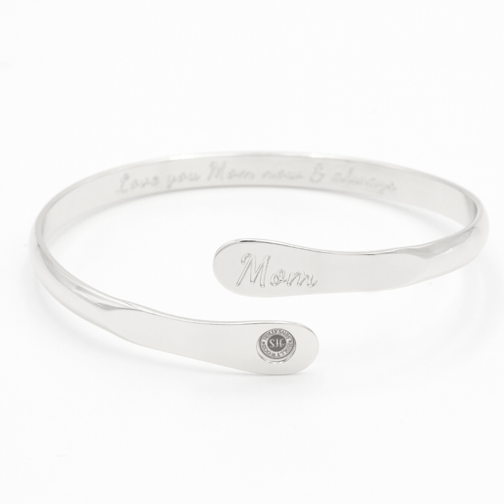 Tiffany  Co Silver Mom Heart Padlock Charm Pendant Toggle Bracelet Gift  Pouch