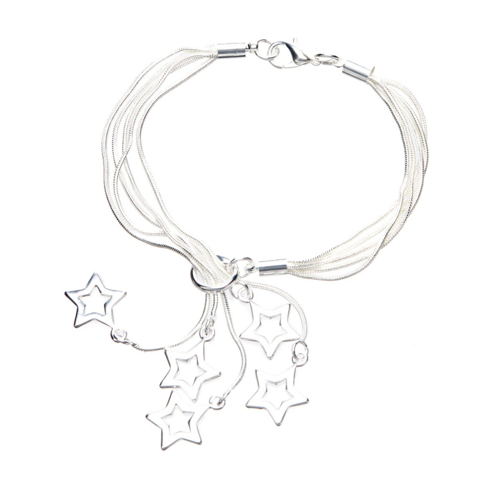 CharmingSterling Silver Bracelets for Women-Shooting Star Bracelet ...
