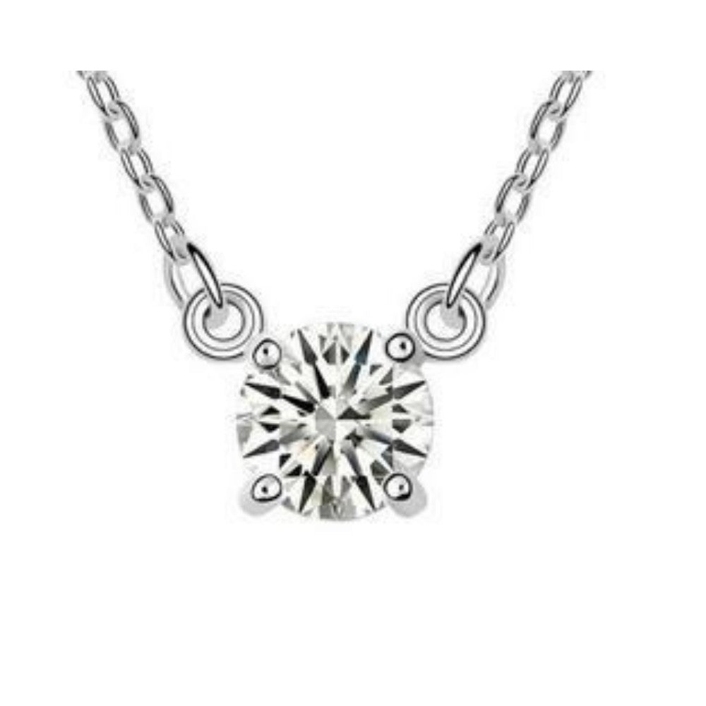 White Gold Plated Zirconia Necklace