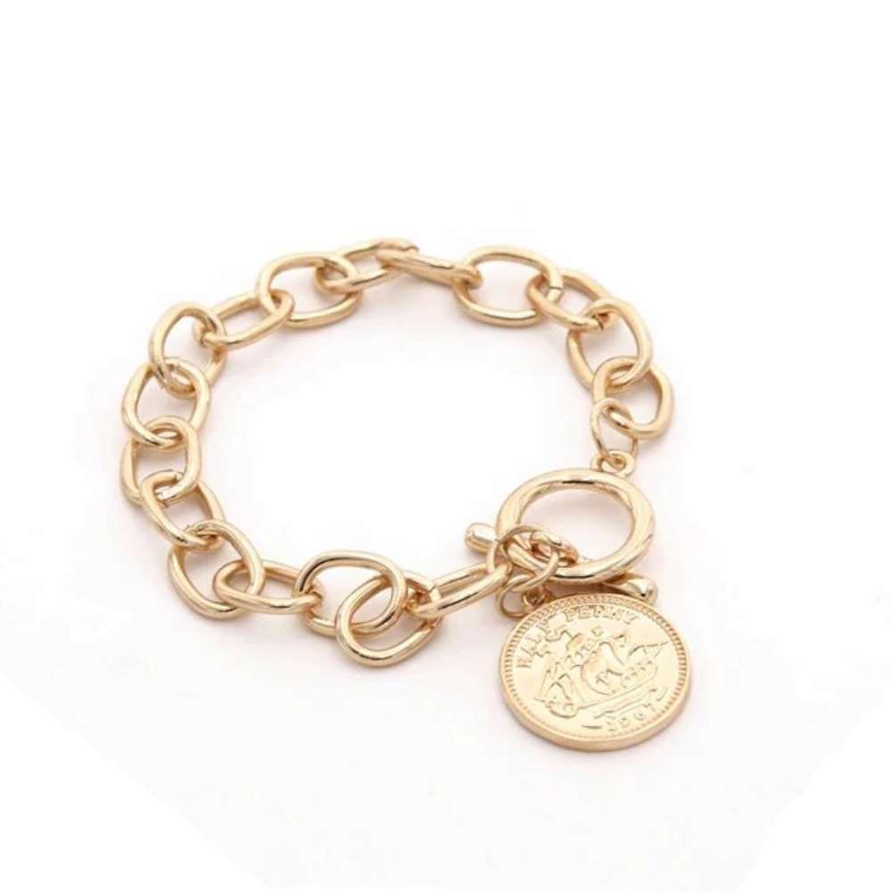 Coin Charm Bracelet for Women