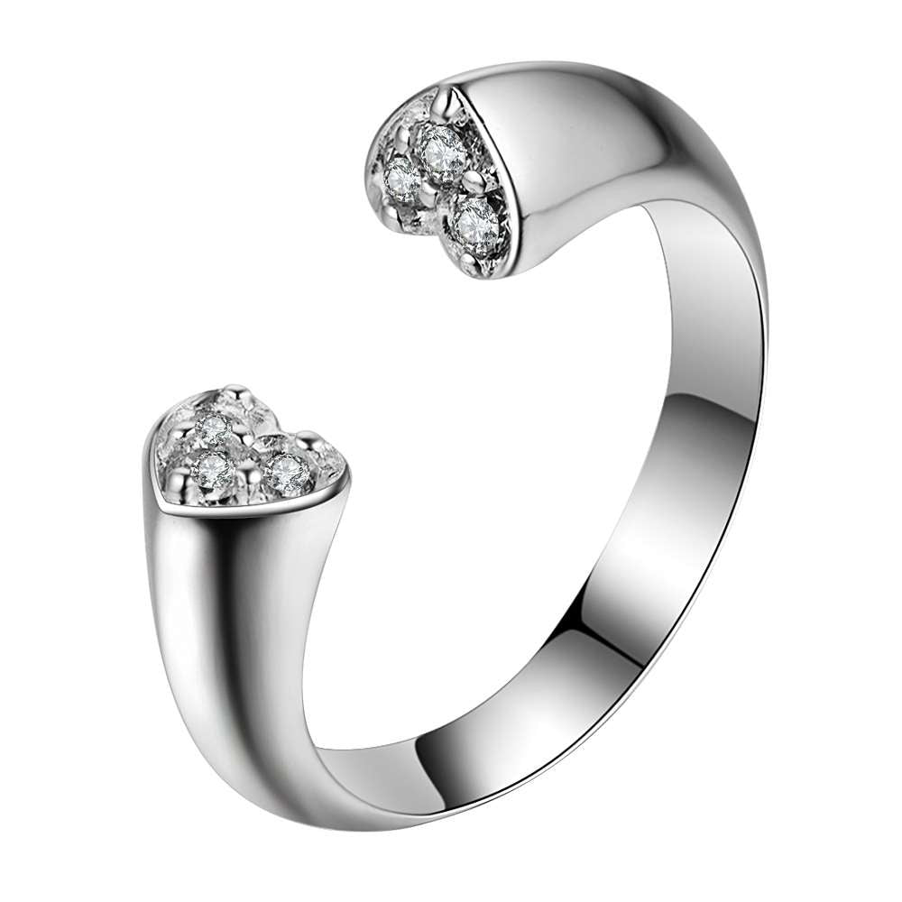 Cubic Zirconia Heart Ring