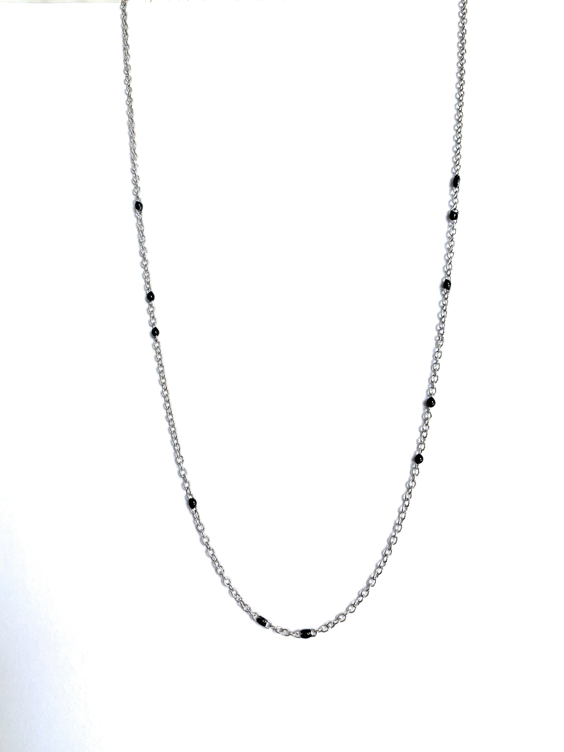 dainty black necklace