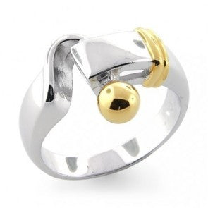 Two Tone Silver And Gold Classic Zoey Ring - Hollywood Sensation®