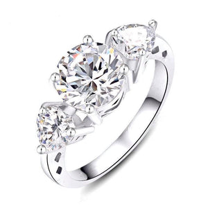 Round Cut Prong Set Cubic Zirconia Ring