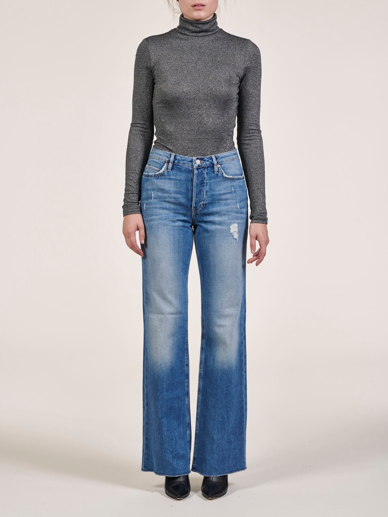 wide leg soft denim jeans