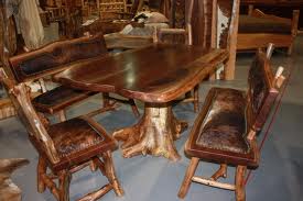 gorgeous log dining table