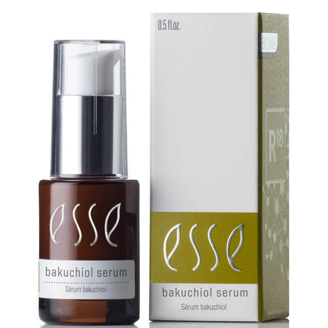 esse sensitive skincare product in a bottle with packaging by the side