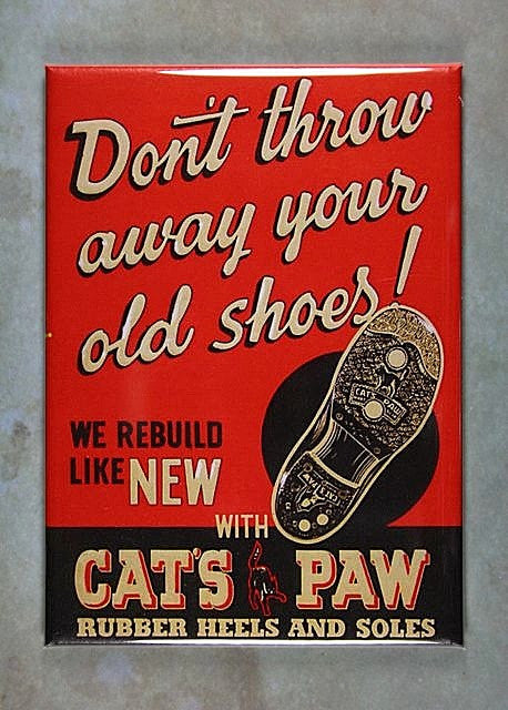 Vintage Advertising Fridge Magnet Cat's 