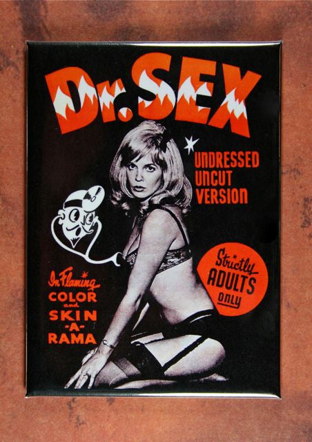 Vintage Movie Poster Fridge Magnet Dr Sex Pin Up Girl