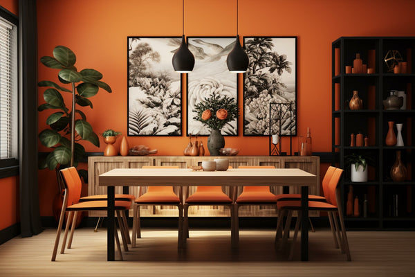 orange dining room