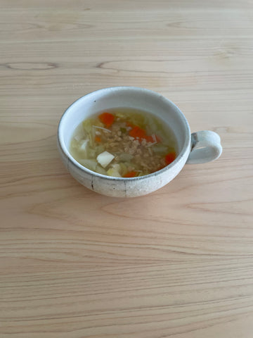 【離乳食中期～】とろとろ納豆野菜スープ