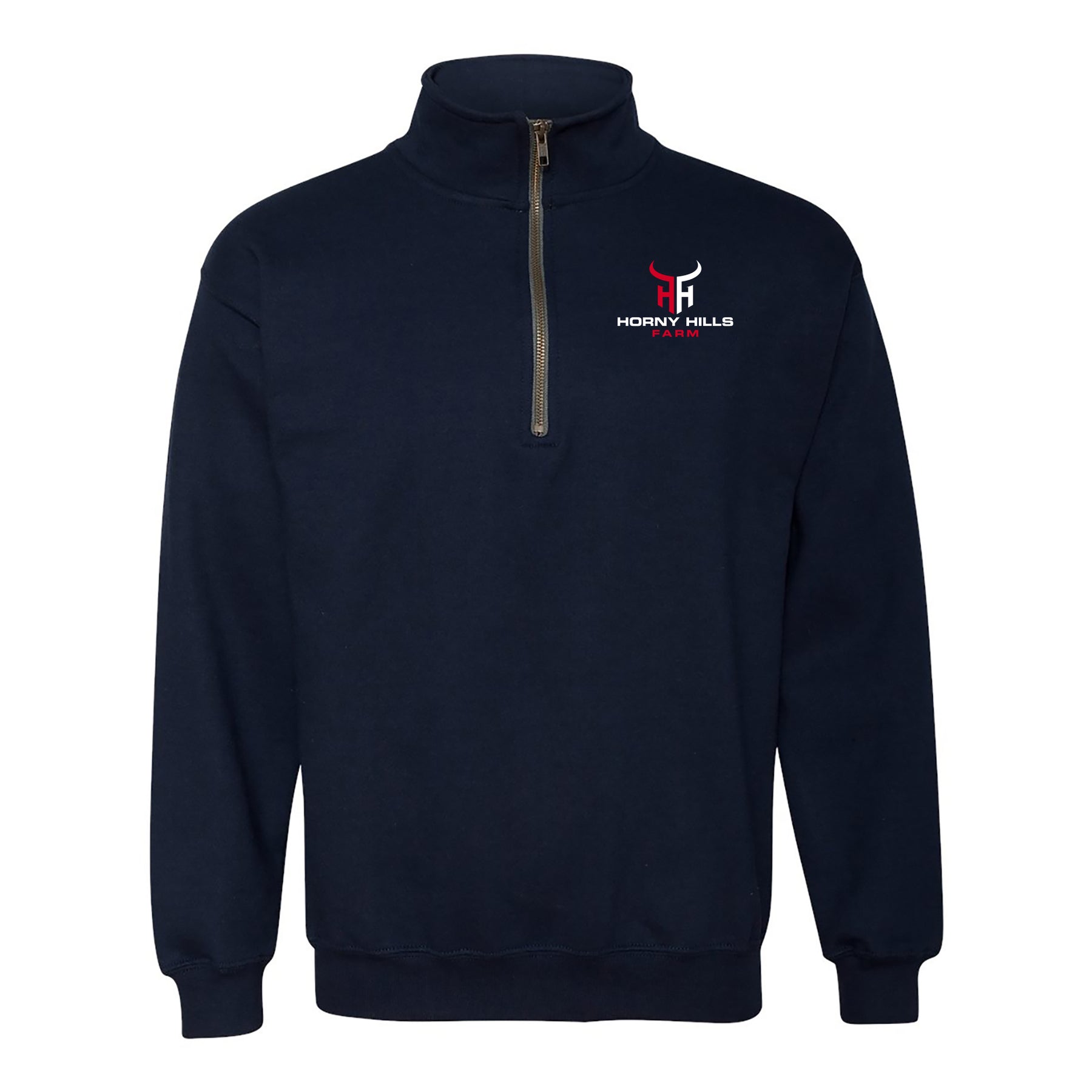 Horny Hills Farms 1/4 Zip Sweatshirt - Navy – Underground Printing ...