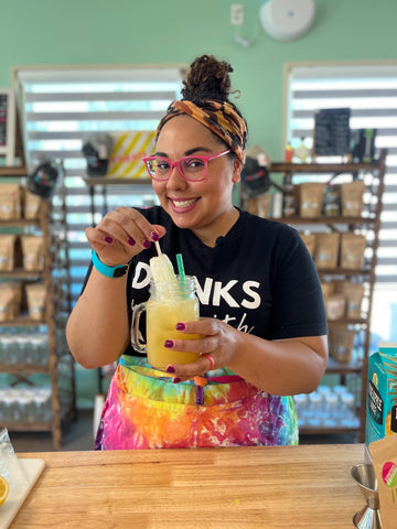 Ashleigh Evans is the founder of InBooze cocktail kits, founded in 2018.