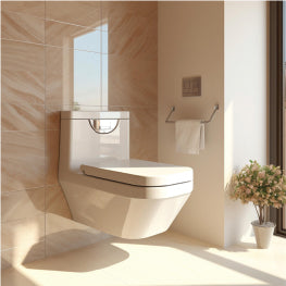 A toilet with a built-in bidet