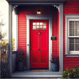 The front door of a home