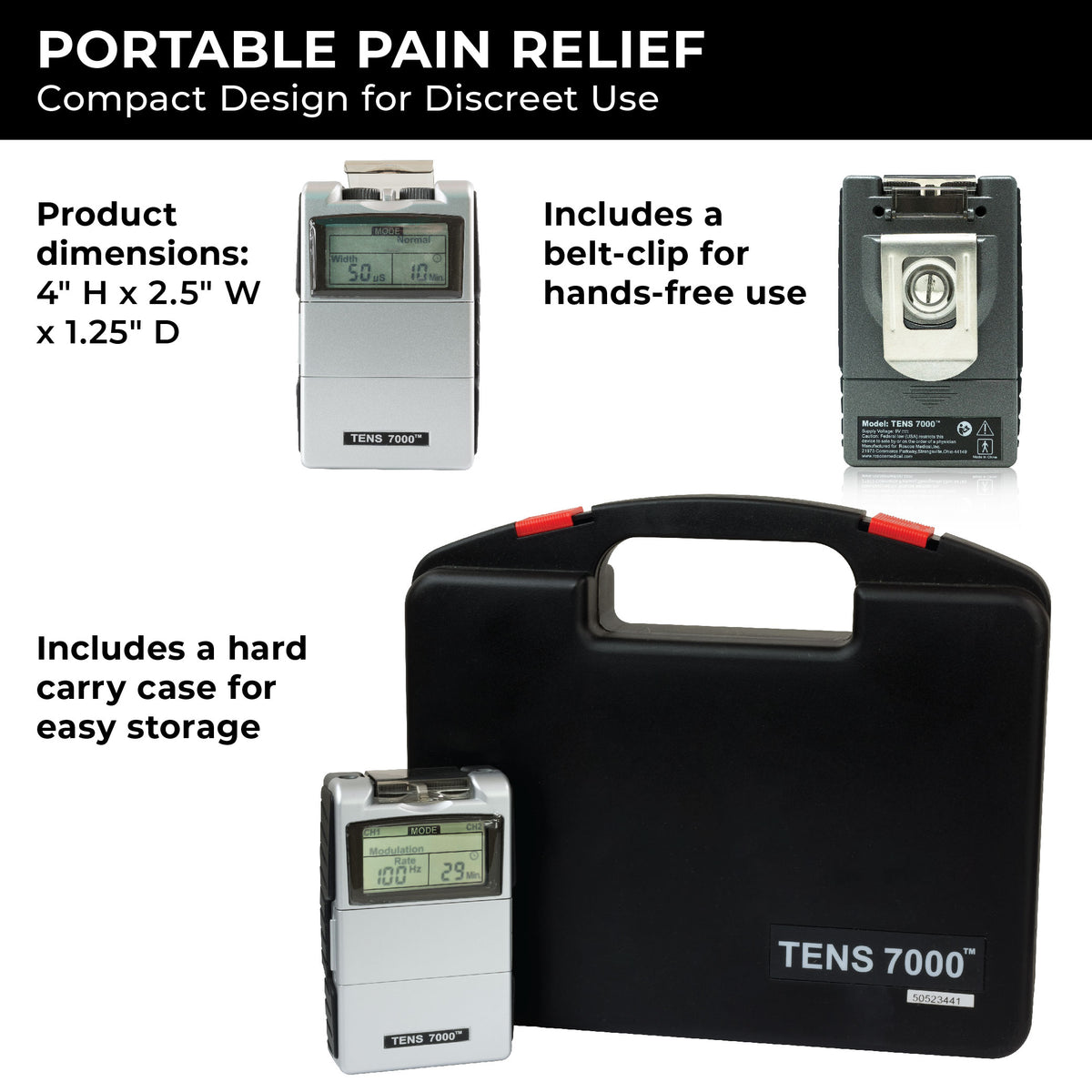 Tens 7000 Digital Tens Unit with Accessories