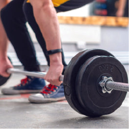 A close up of a weight being lifted