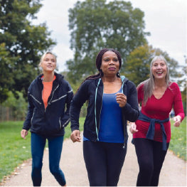 Elderly women running