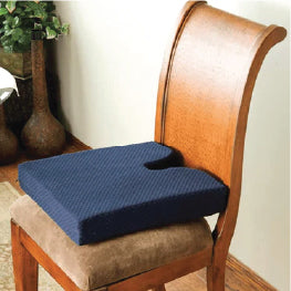 A seat cushion on a chair