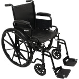 A black standard wheelchair