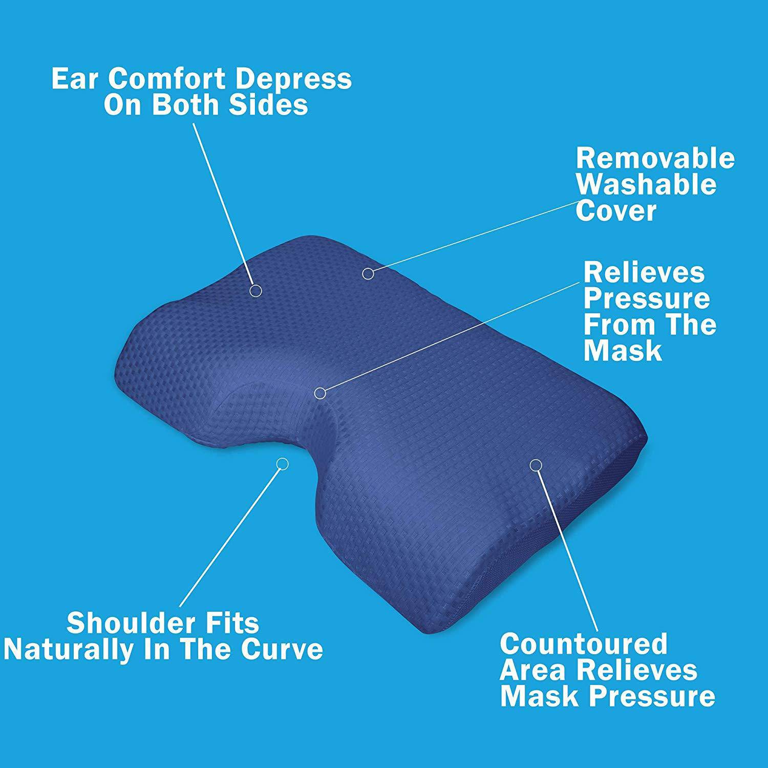 Carex Cpap Pillow Sleep Apnea Pillow For Cpap Users 3673