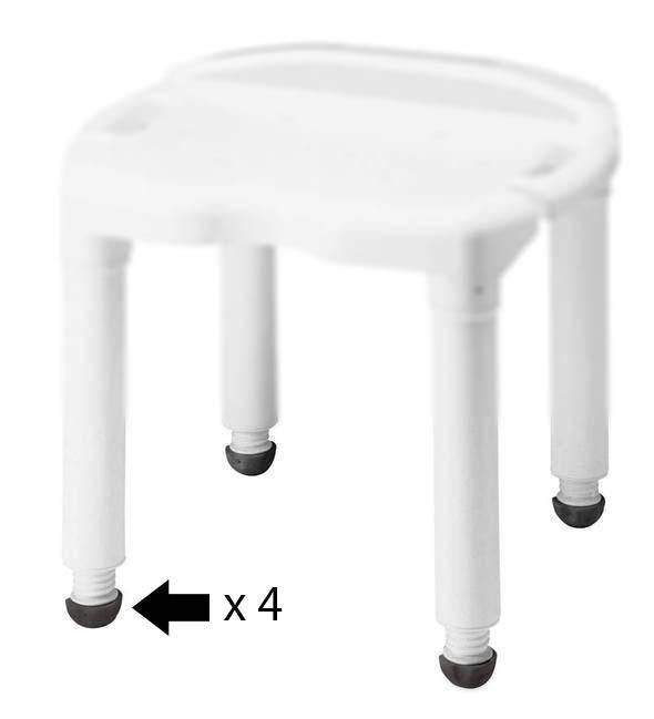 Replacement Leg Tips for Carex Universal Shower Chair and Transfer