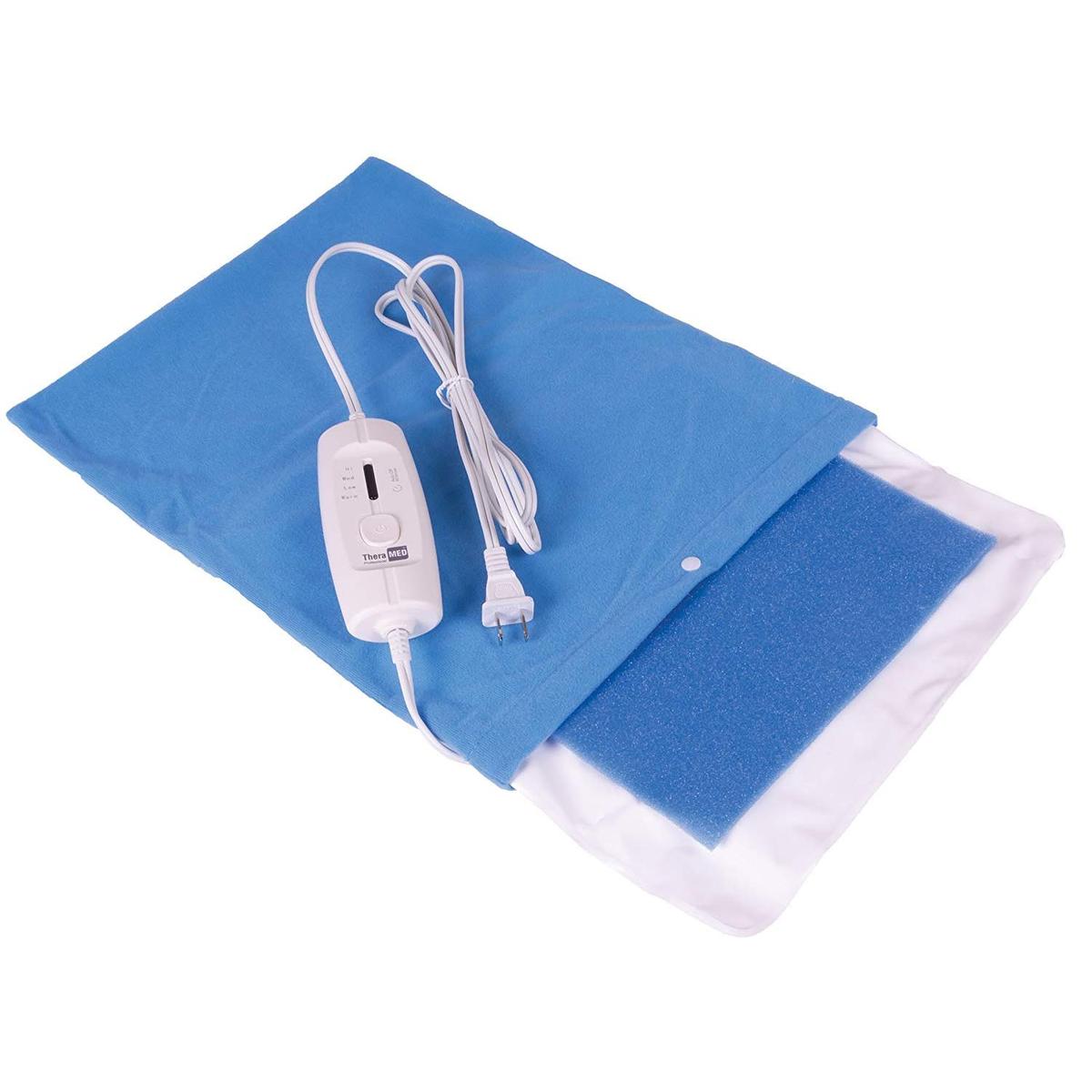 The TheraMed heating pad on a white background