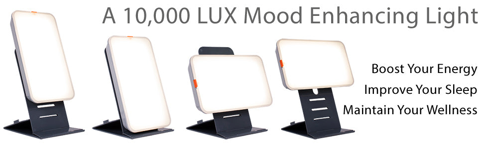 A 10,000 LUX mood enhancing light. Boost your energy. Improve your sleep. Maintain your wellness.