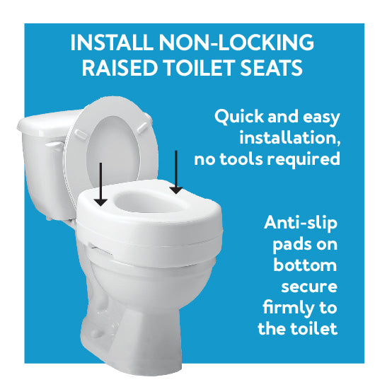 Padded Raised Elevated Toilet Loo Seat Riser Cushion Mobility