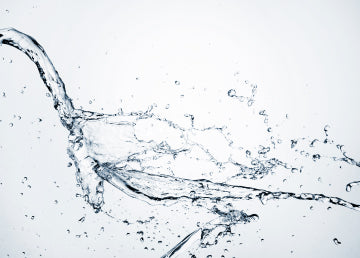 An image of water splashing
