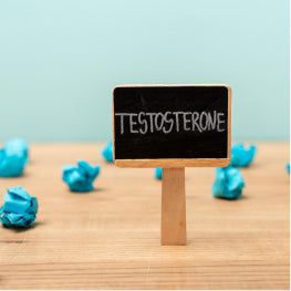 A wood sign that reads, testosterone