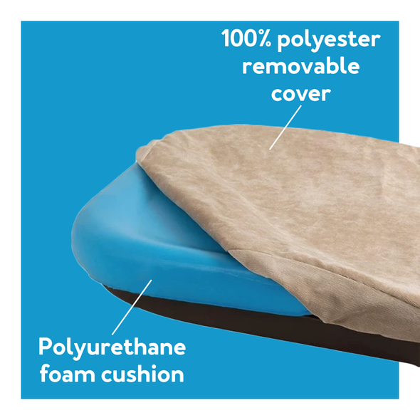100% polyester removable cover with polyurethane foam cushion
