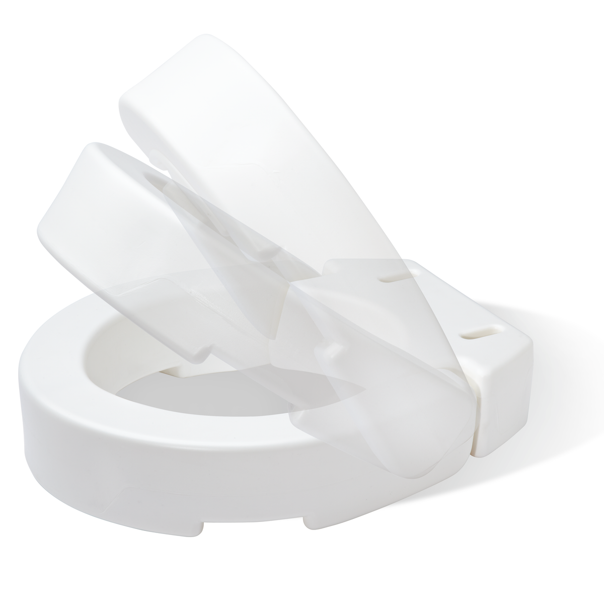 The Carex Hinged Toilet Seat Riser on a white background