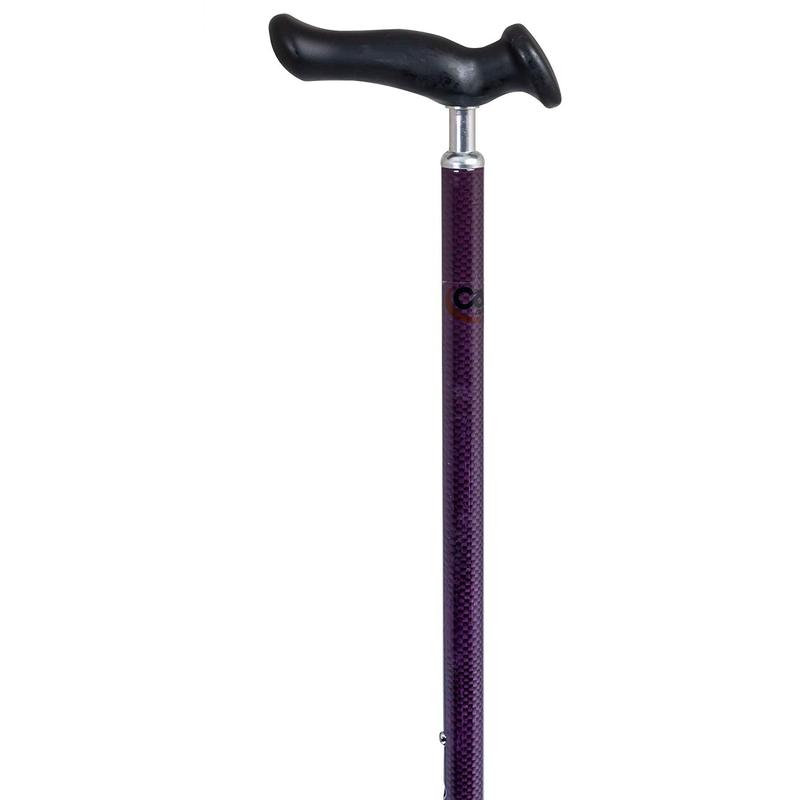 Purple cane with black ergonomic handle