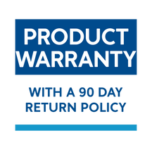 All of our products are covered by our warranty with a 90 day return policy. If you're not happy, we'll make it right.