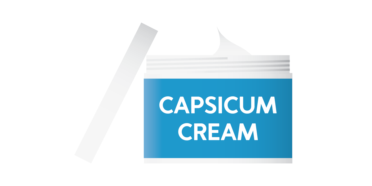 Capsicum cream, which causes a sensation of heat over the affected area.