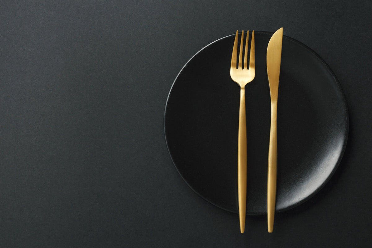 A fork and knife on a plate