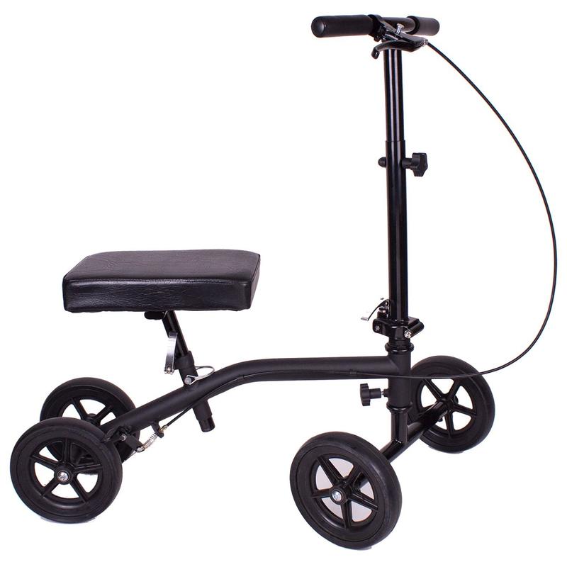 A black knee scooter