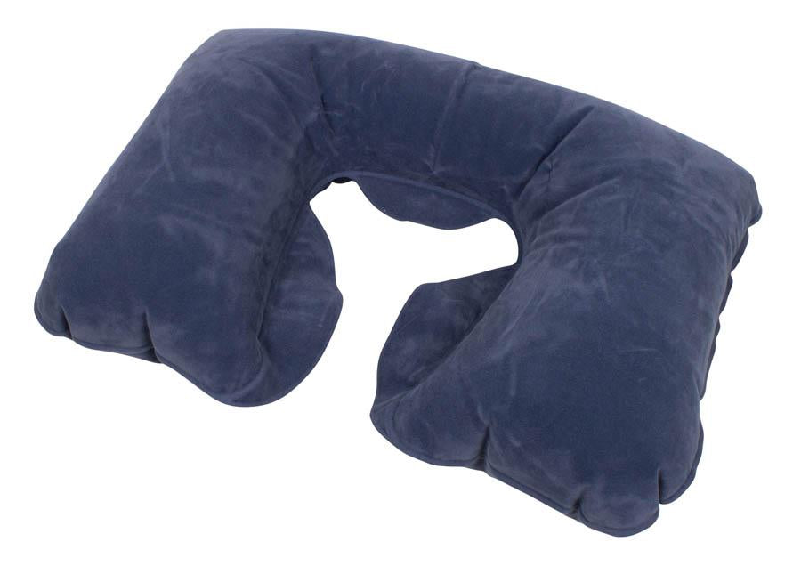 A blue neck pillow