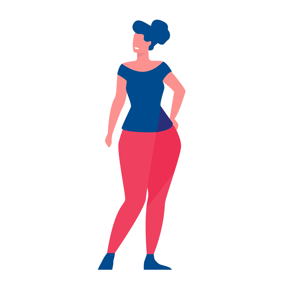 A graphic of a woman