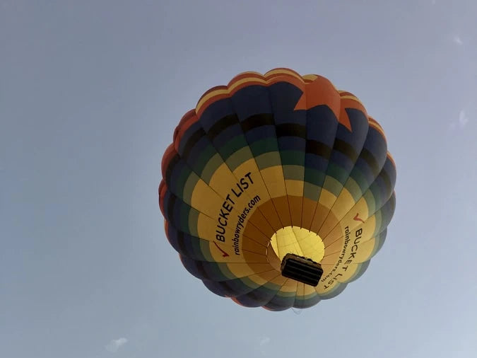 A hot air balloon in the sky