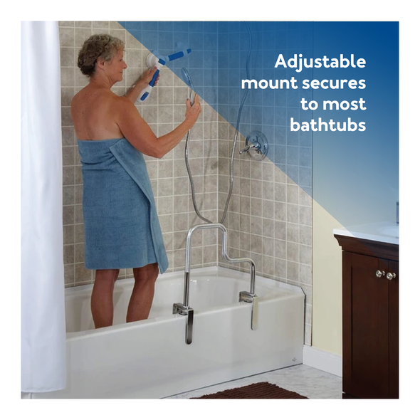 Adjustable Height Bathtub Grab Bar Safety Rail