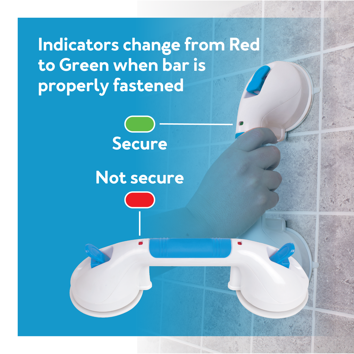 Suction Cup Grab Bar for Tubs and Showers